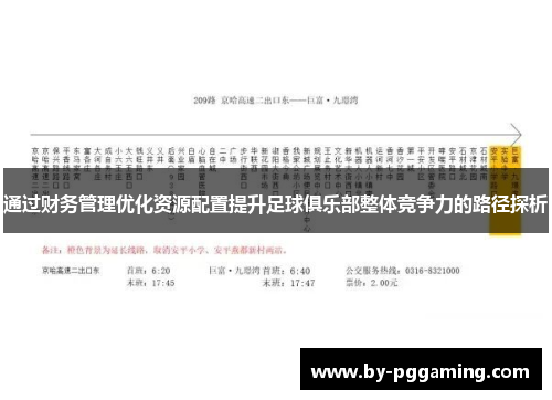 通过财务管理优化资源配置提升足球俱乐部整体竞争力的路径探析